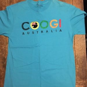 Large aqua blue Coogie tee